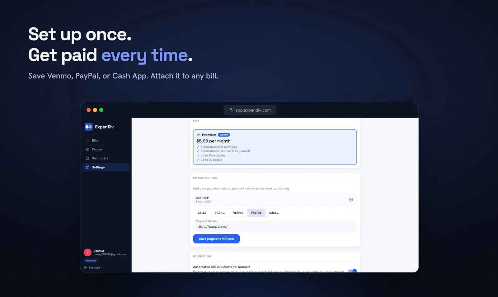 ExpenDiv - Stop chasing people for money screenshot 3