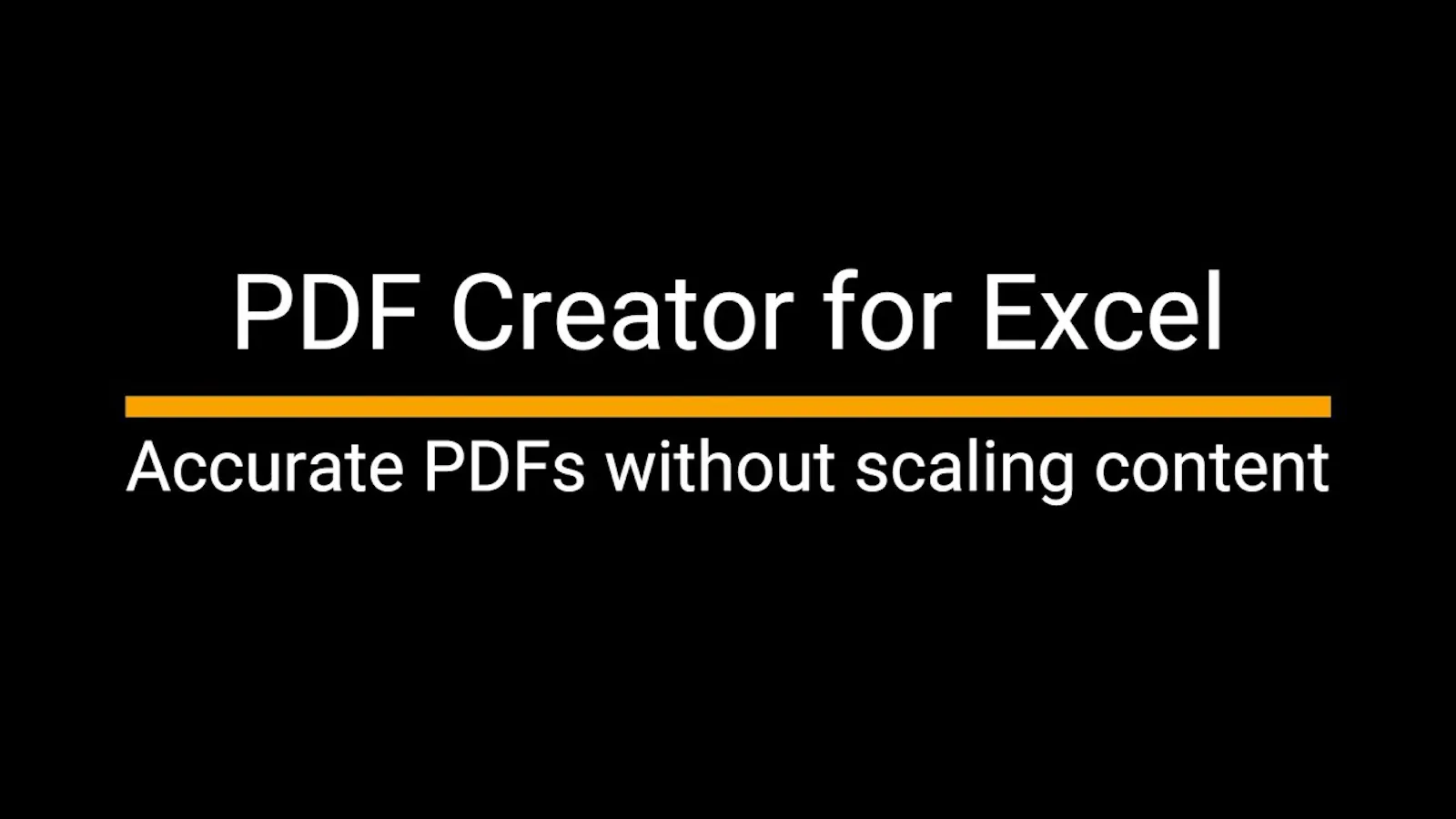PDF Creator for Excel screenshot 1 (video preview)