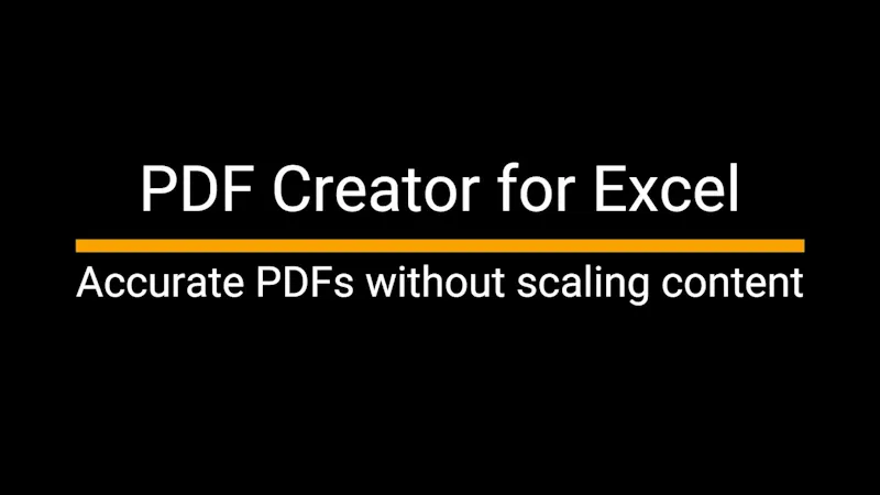 PDF Creator for Excel screenshot 1 (video preview)