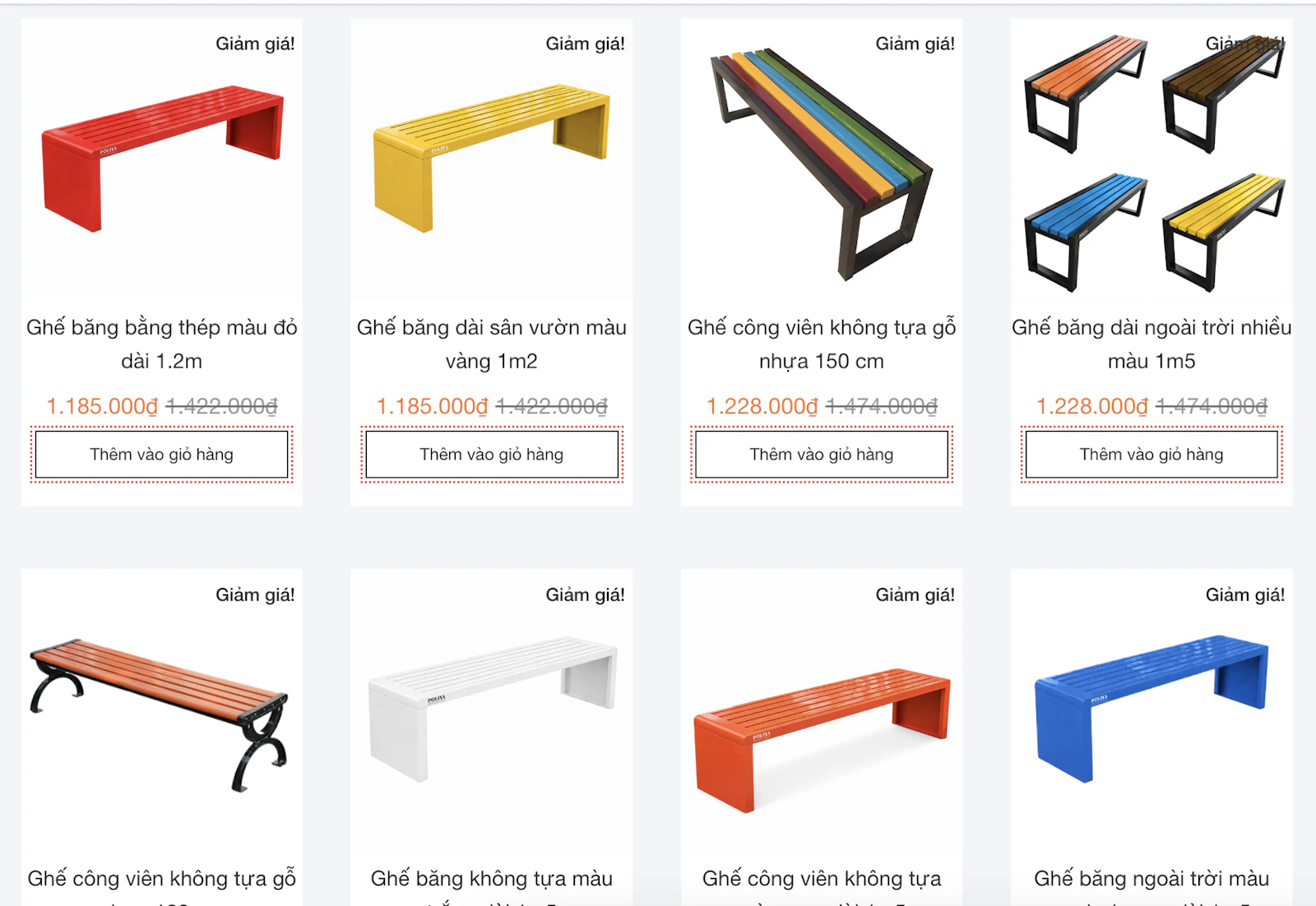 Ghế Công Viên Chất Lượng Cao Chính Hãng screenshot 3