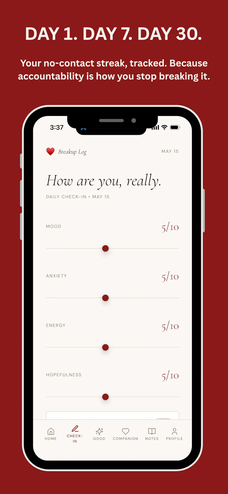Breakup Log — Track Your Healing screenshot 3