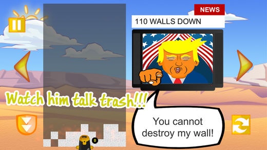 Trump's Great Wall! (Tetris inspired build the wall game for IOS/Android) gallery image