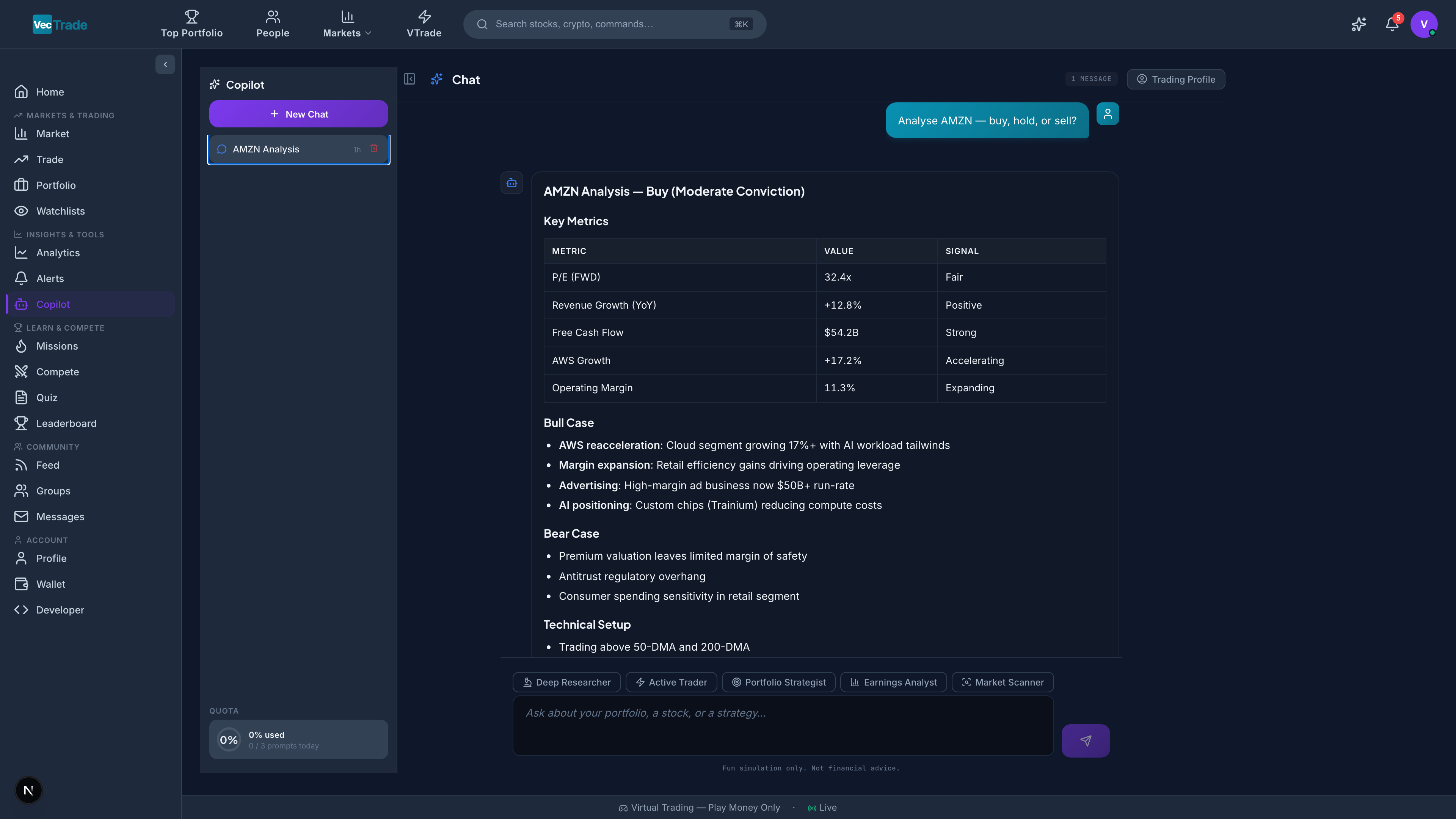 VTrade: High-Fidelity Trading Sandbox gallery image