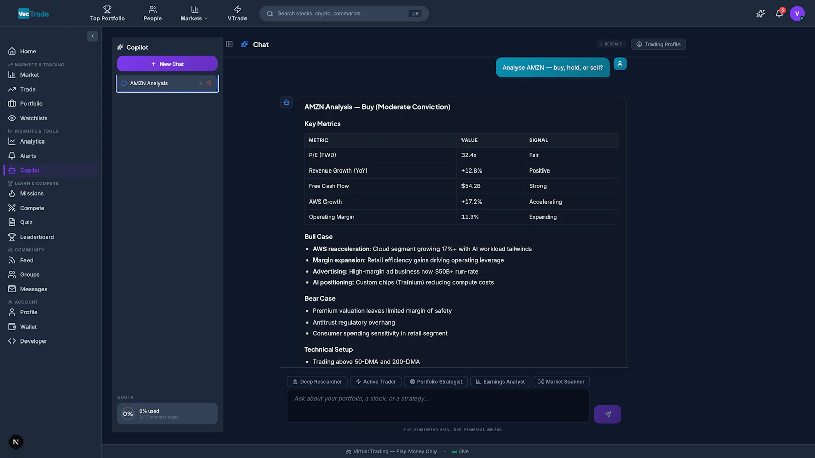 VTrade: High-Fidelity Trading Sandbox screenshot 3