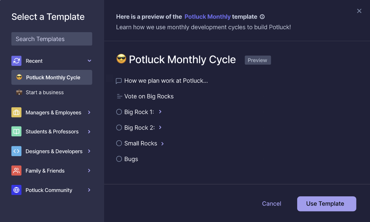 Potluck Image