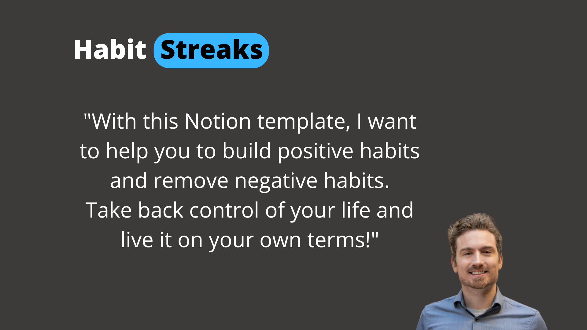 Mídia 3 de Rastreador de Streak de Habit para noção - Transmuta -se