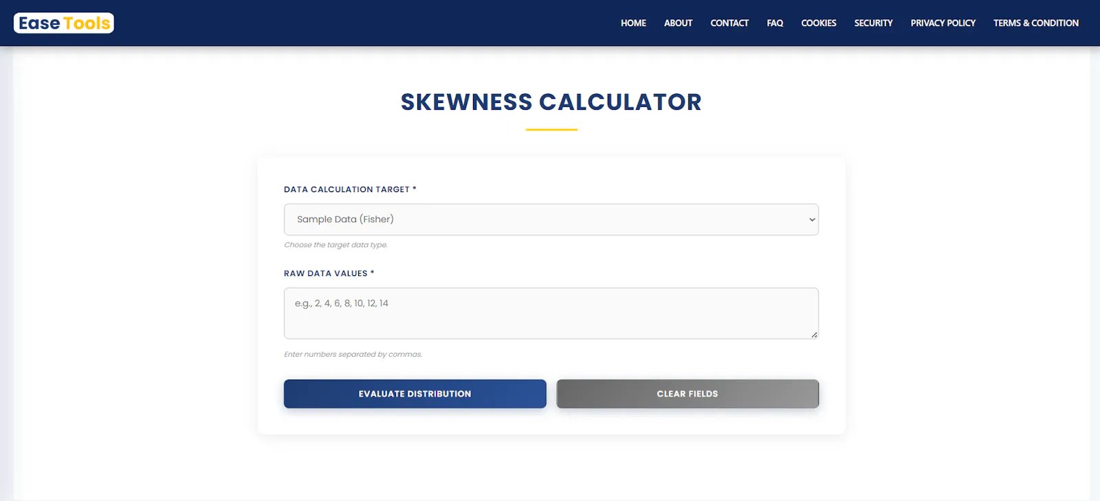 Skewness Calculator  screenshot 1