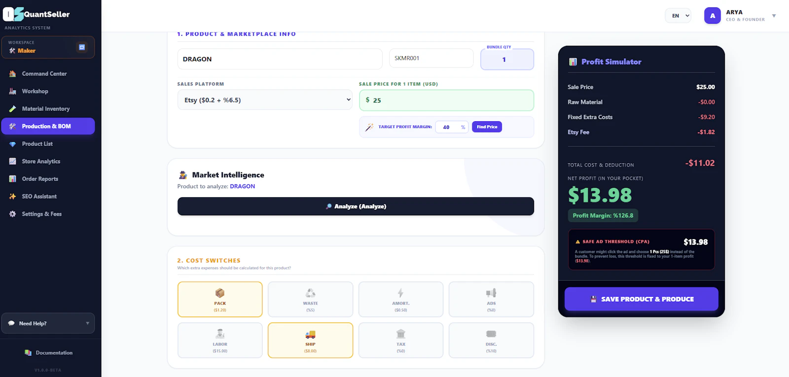 QuantSeller screenshot 4