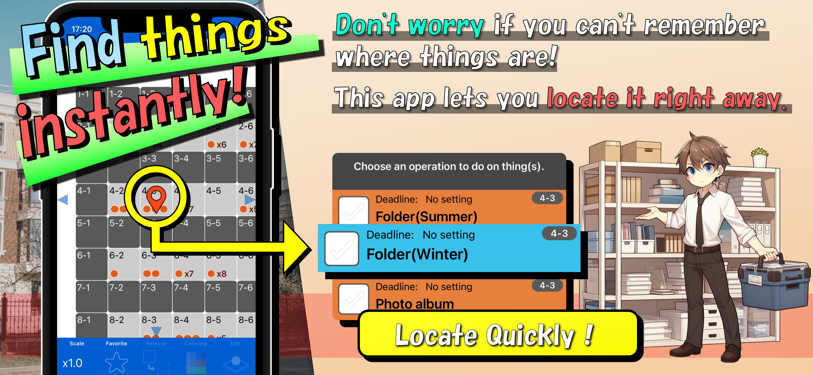 FloorInfo - Organize things - Main product screenshot demonstrating key features and user interface