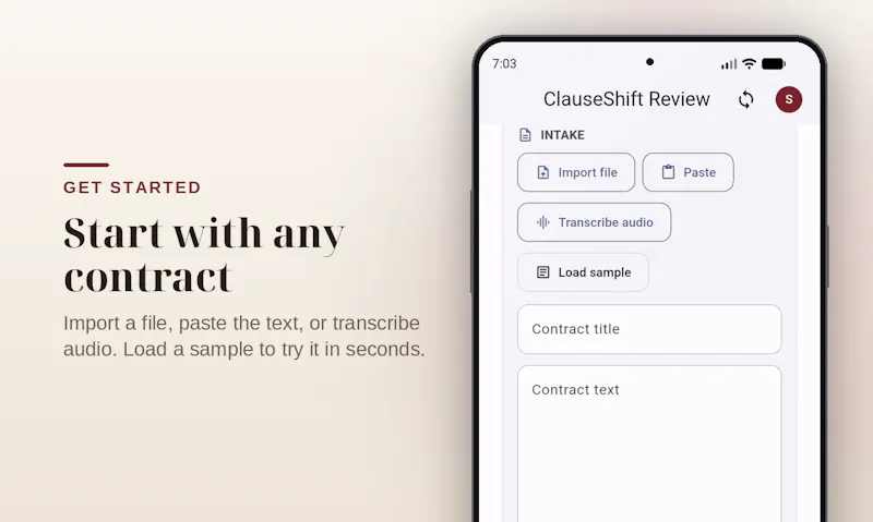 ClauseShift: AI Contract Review screenshot 4