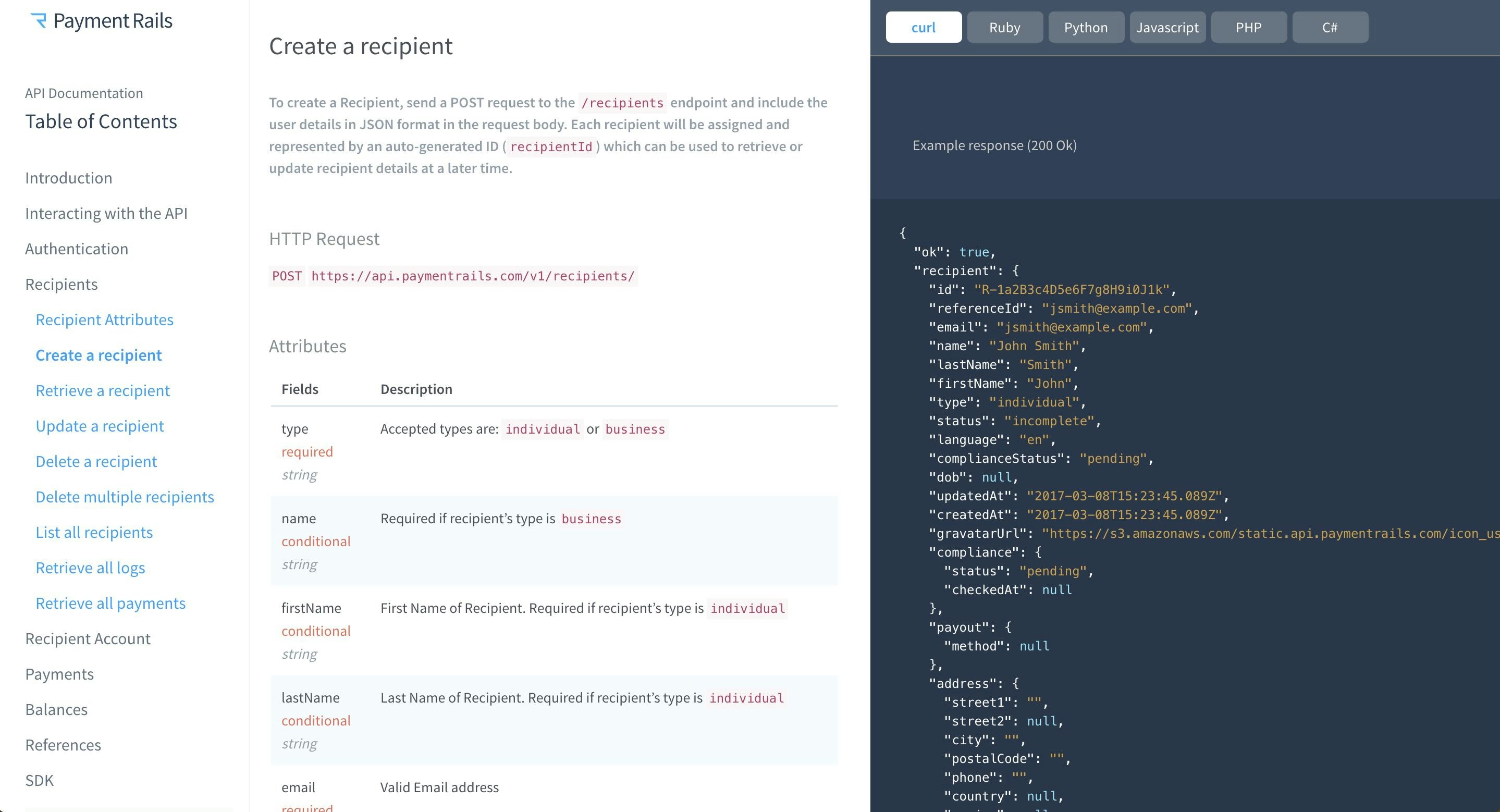 Payment Rails Payout API gallery image