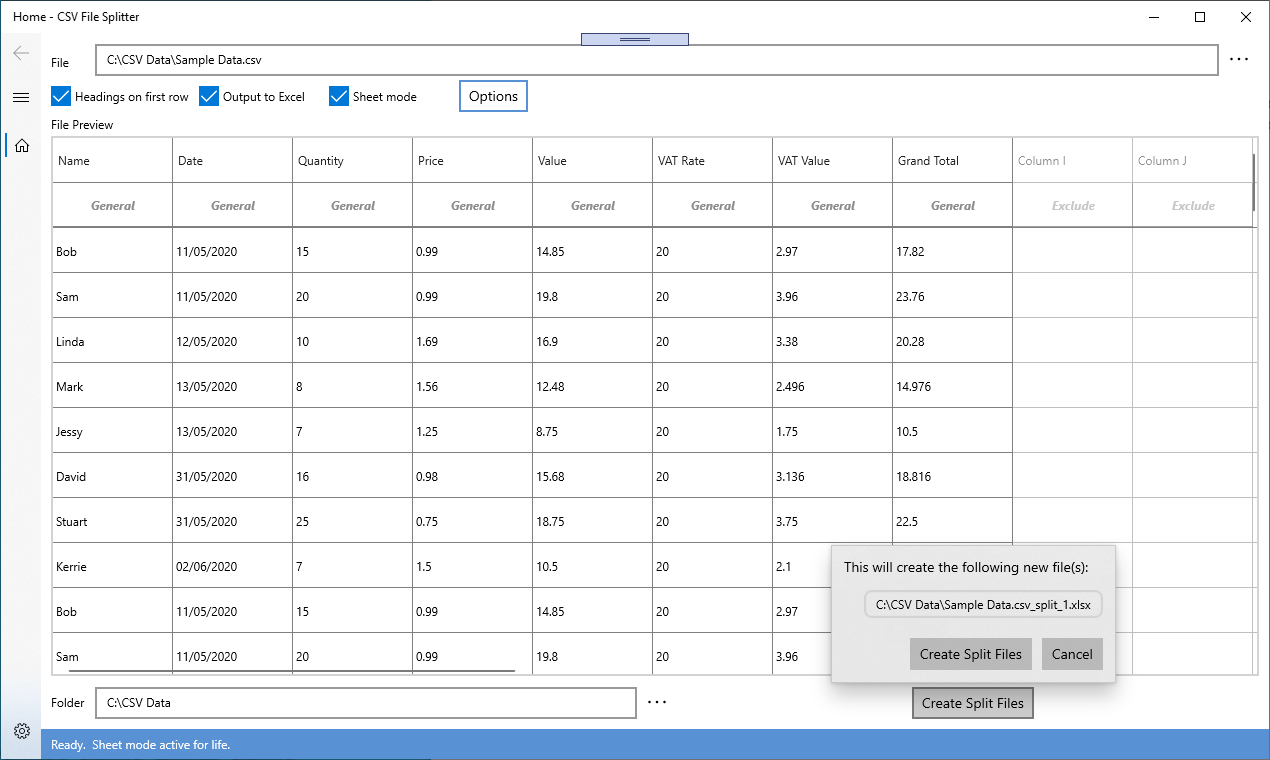 CSV File Splitter gallery image