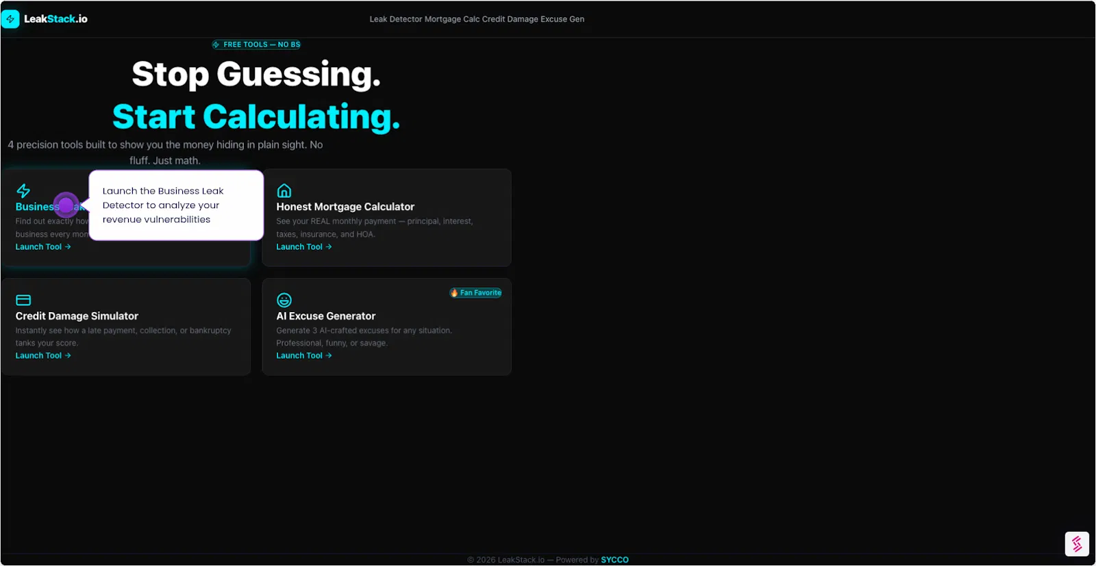 LeakStack.io — Find Your Revenue Leaks screenshot 1