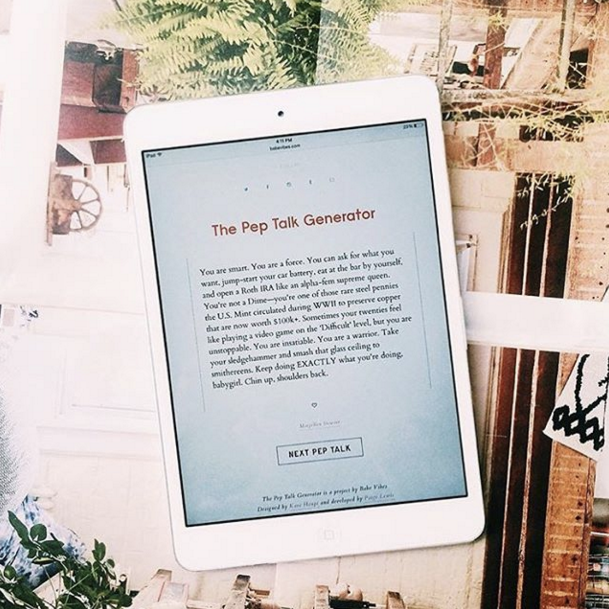 The Pep Talk Generator