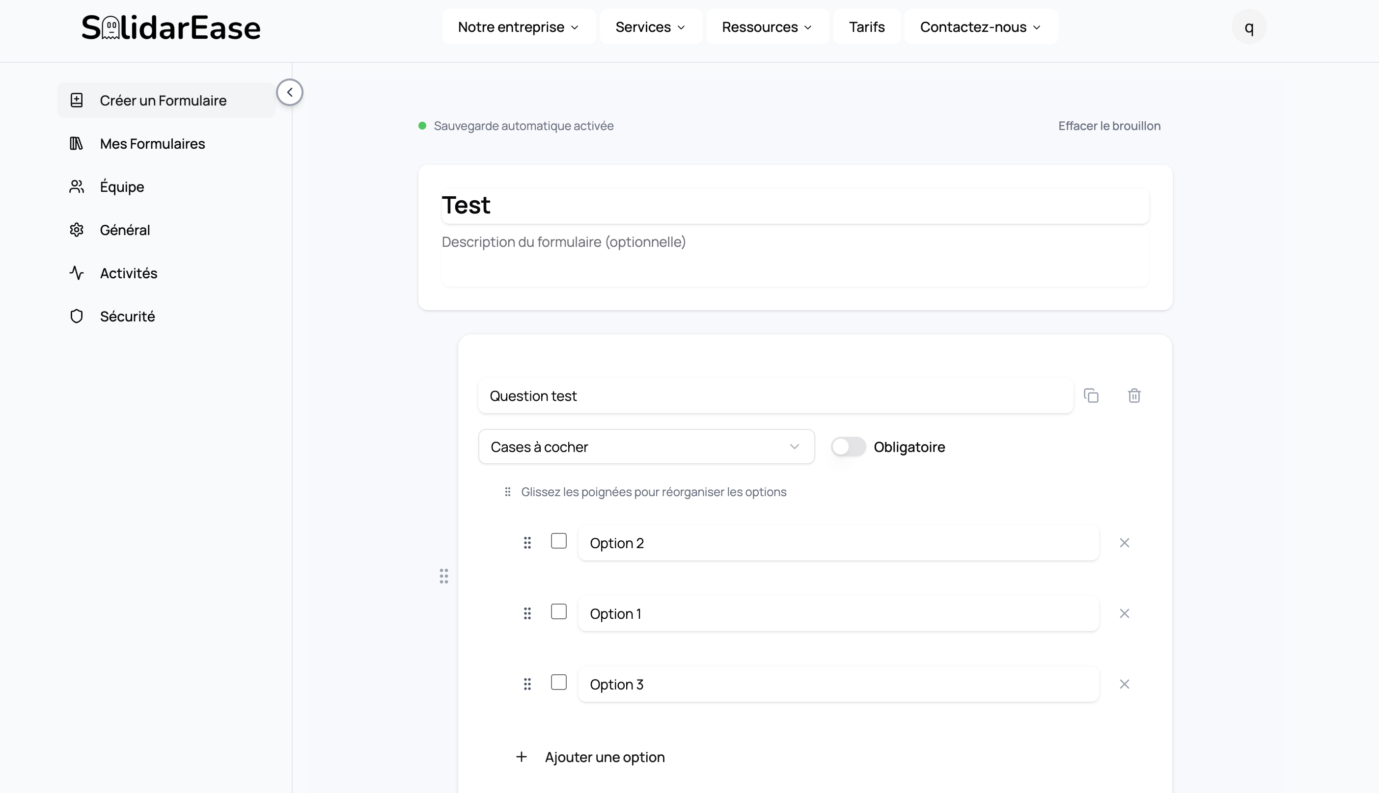 Créer des Formulaires en Ligne Simples - Screenshot 2 showing product features and functionality
