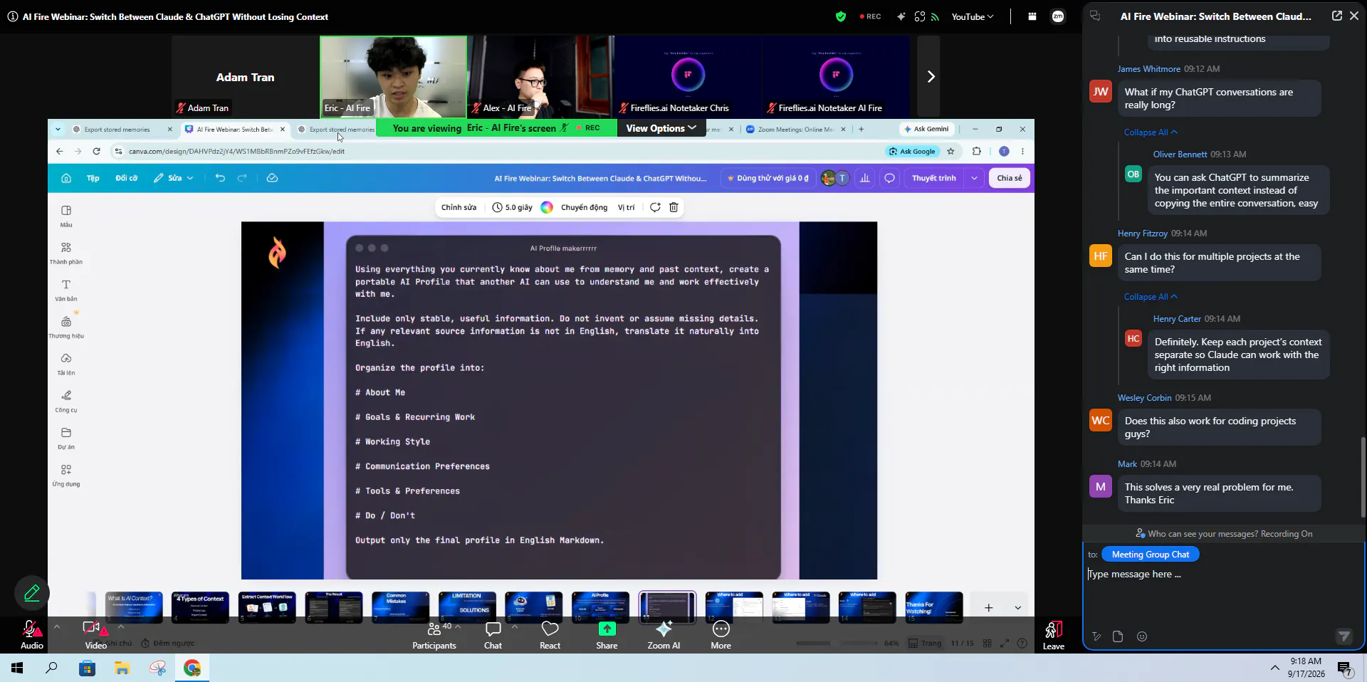 ChatGPT and Claude Context Transfer gallery image