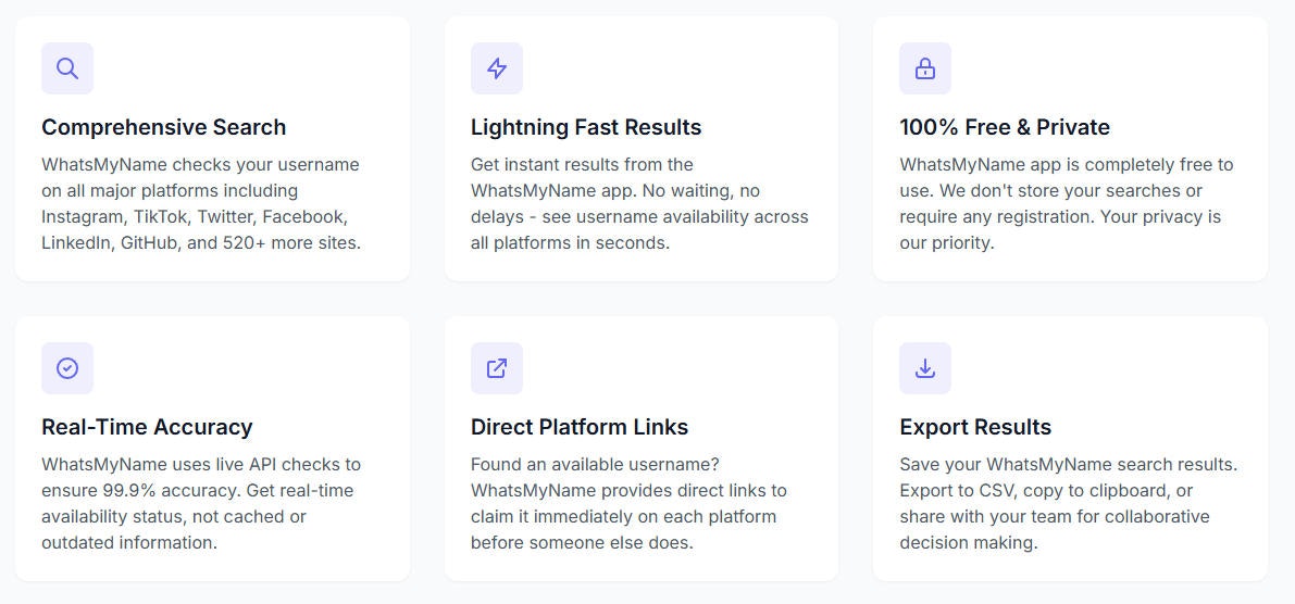 Média Recherche de nom d'utilisateur - Vérifiez instantanément la disponibilité du nom d'utilisateur sur 520 plateformes 4