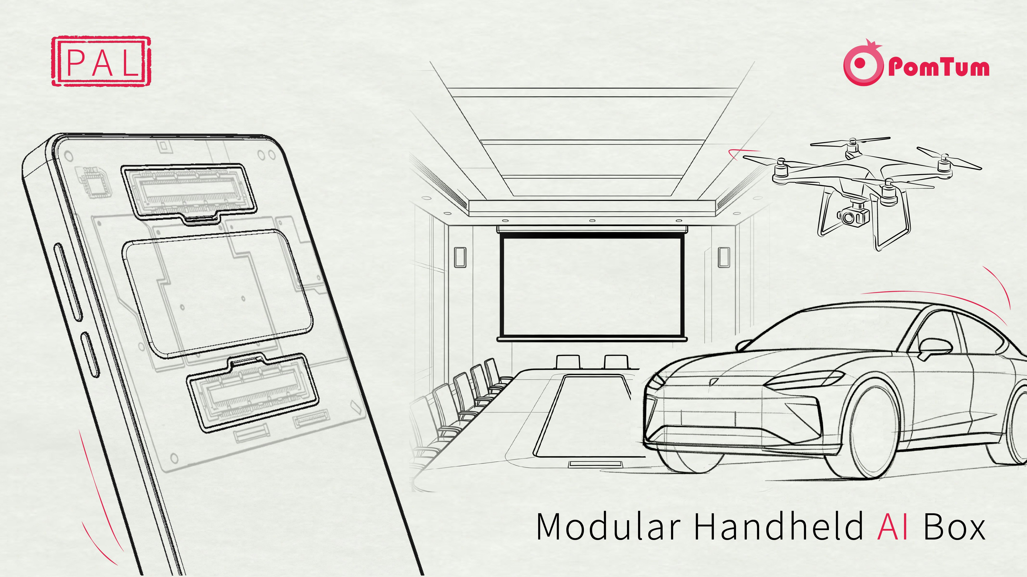 PomTum Pal: Modular Handheld AI Box - Main product screenshot demonstrating key features and user interface