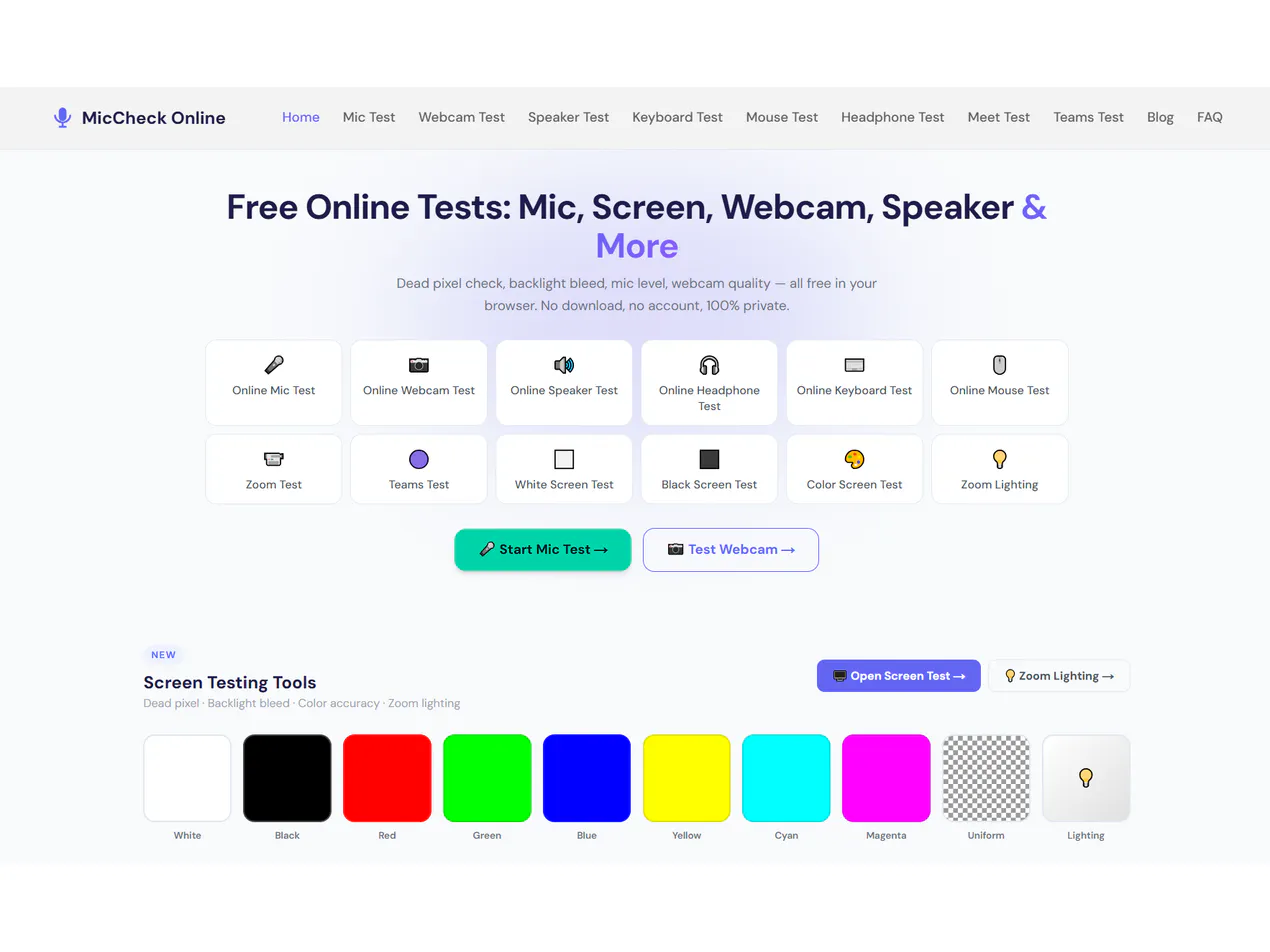MicCheck Online 제품 배너