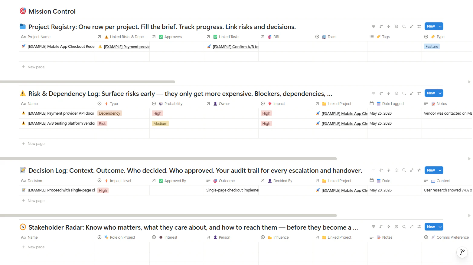 Project Management Operations Hub 대표 미리보기