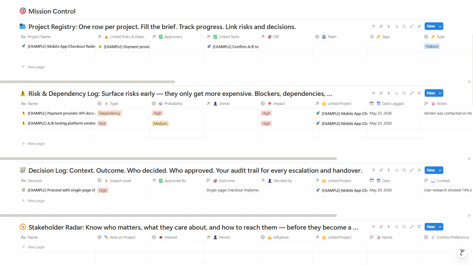 Project Management Operations Hub screenshot 1