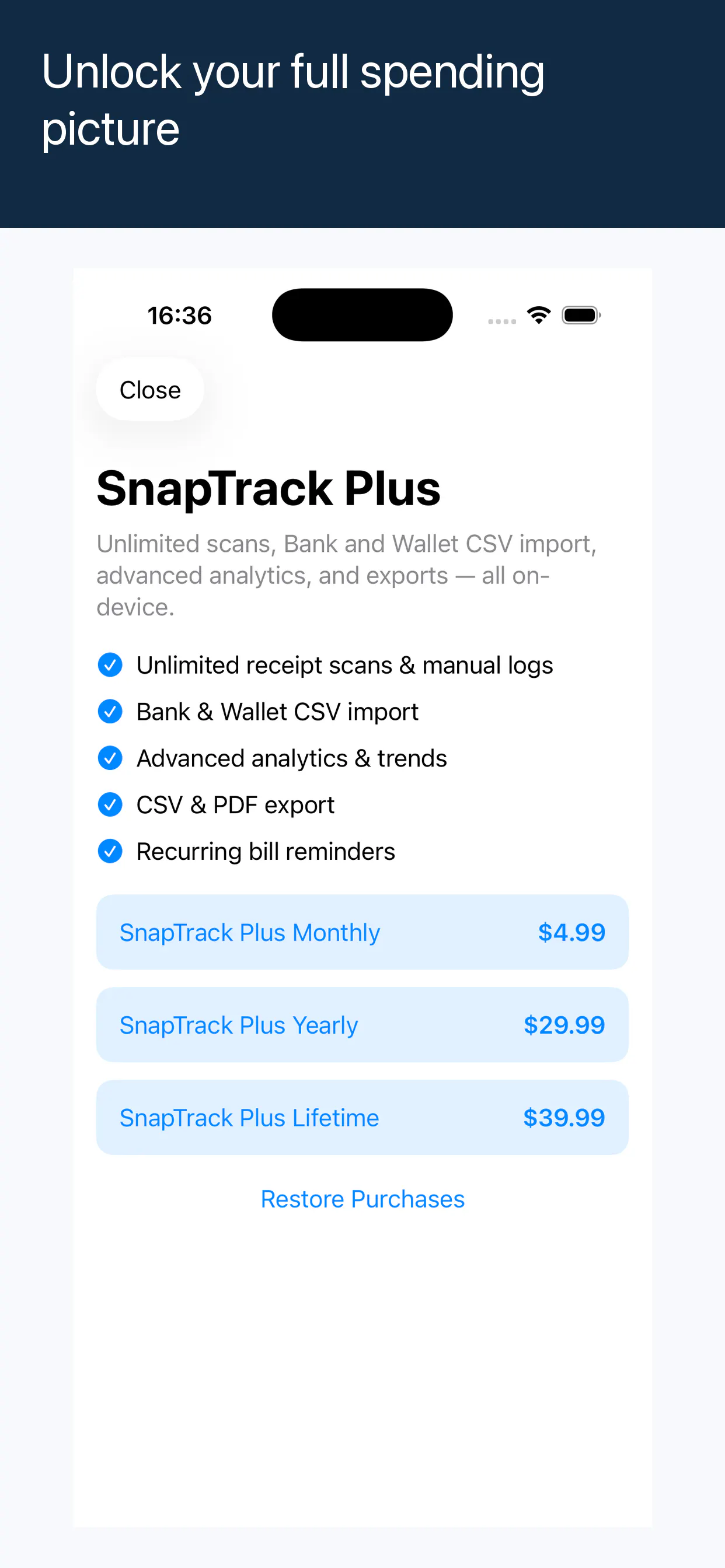 SnapTrack — Expense Tracking for Travel gallery image