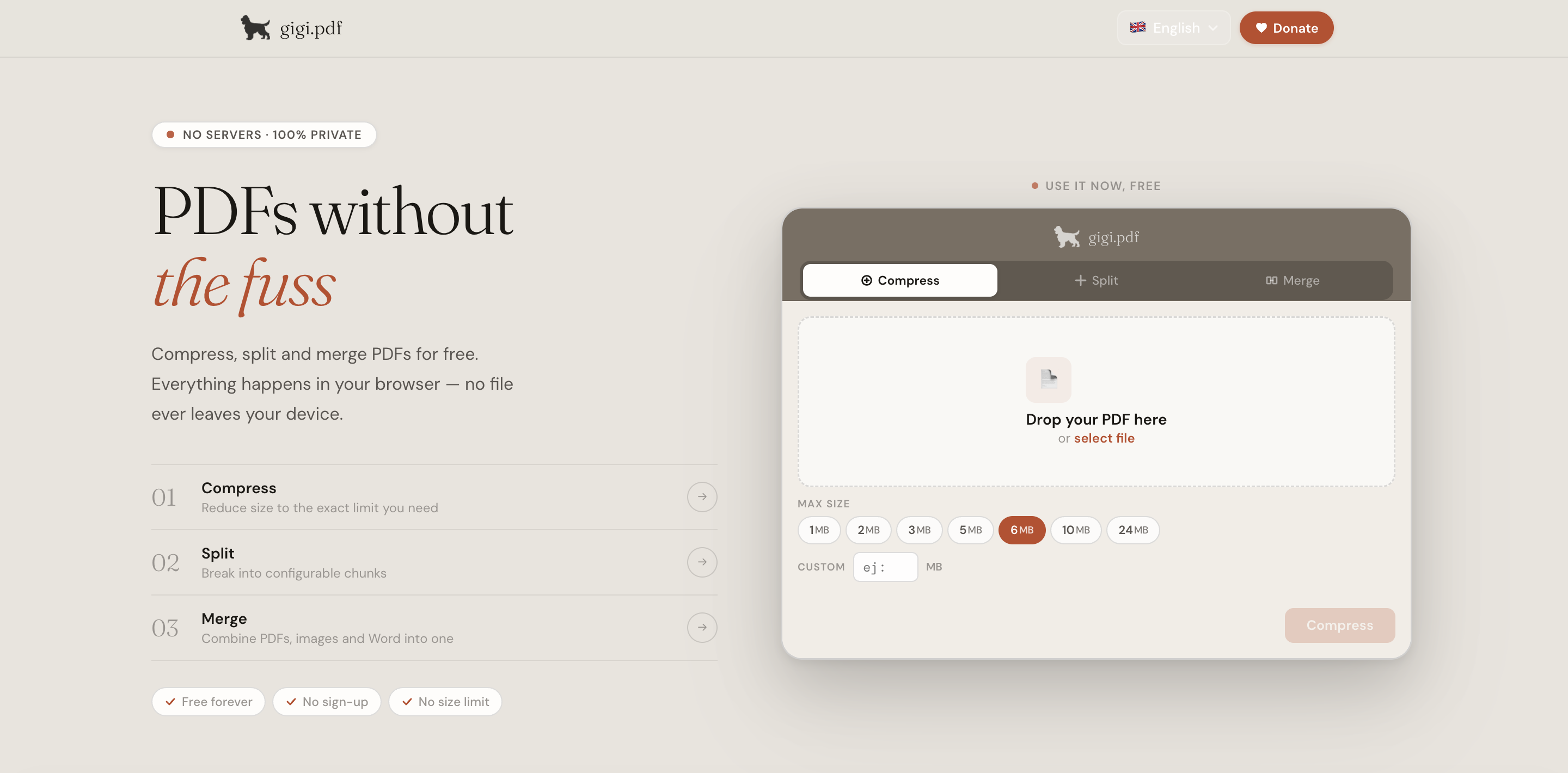 gigi.pdf - Main product screenshot demonstrating key features and user interface