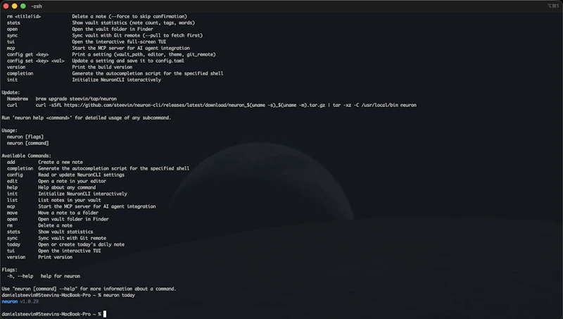 neuron-cli screenshot 3