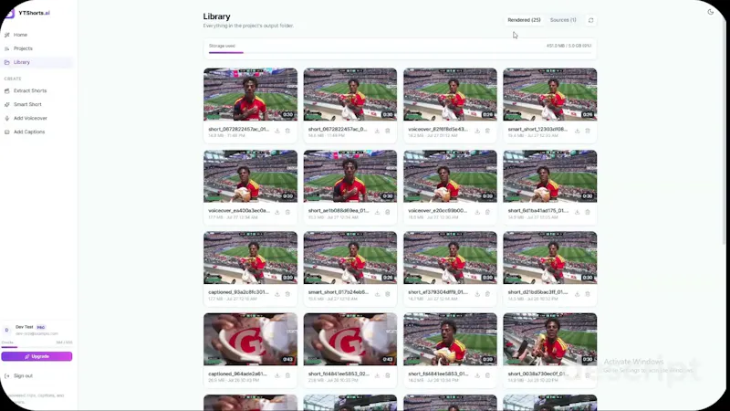 YTShorts.ai screenshot 1 (video preview)