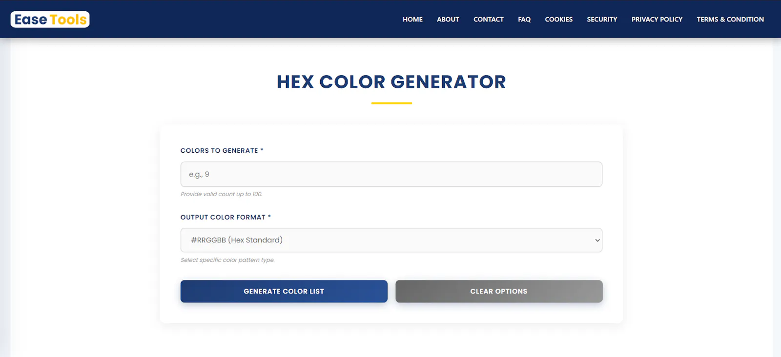 Hex Color Generator screenshot 1