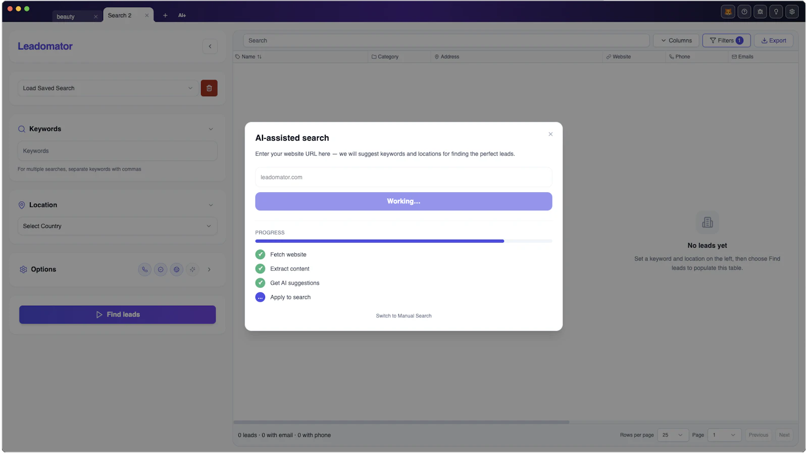 Leadomator screenshot 3