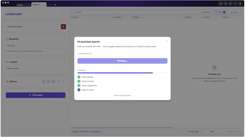 Leadomator screenshot 3