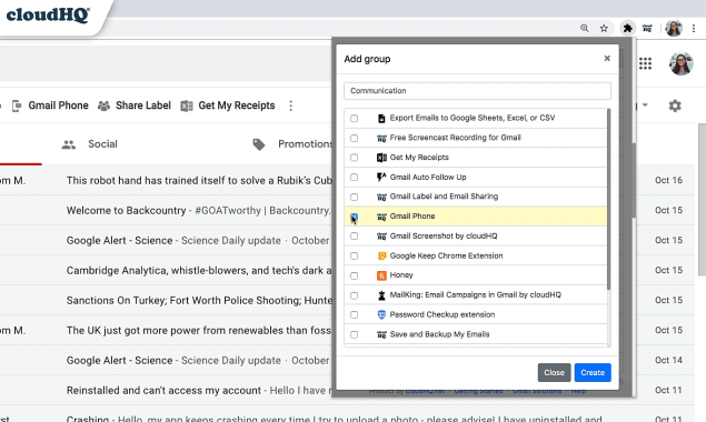 Chrome Extension Manager by cloudHQ gallery image