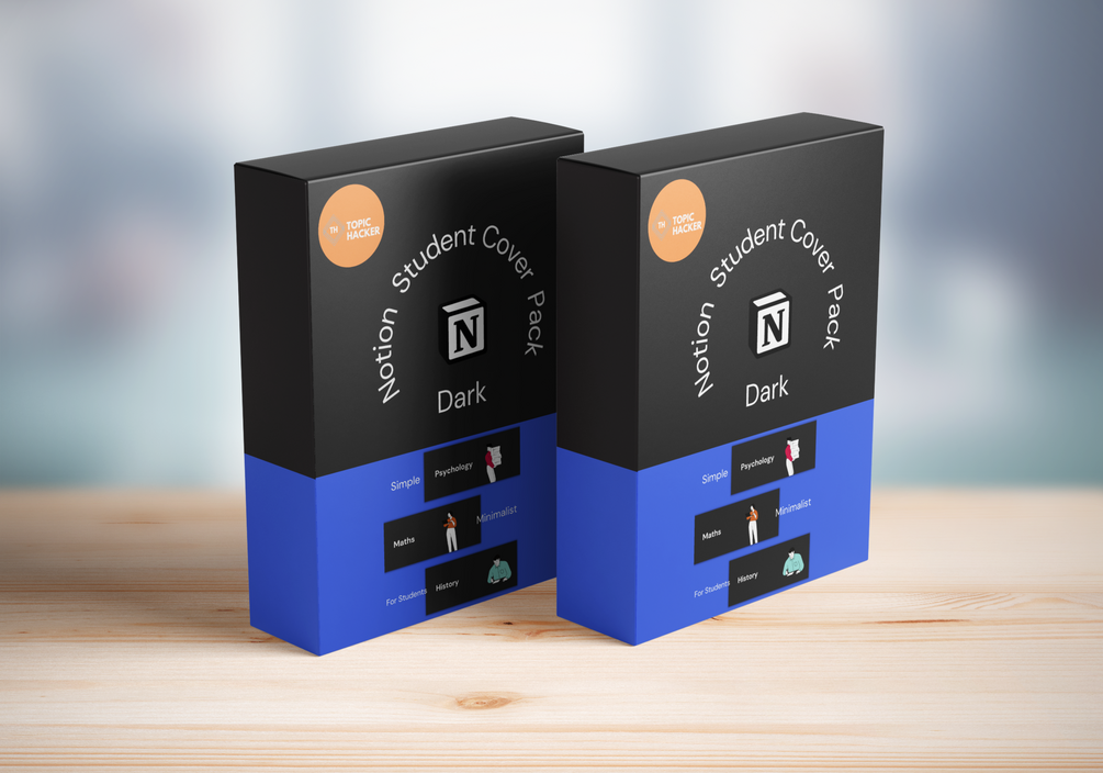Dark Mode Notion Cover Pack voor studenten - Studeer in de donkere modus met deze covers! media 1