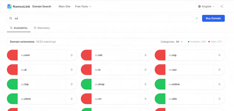 NamesLink screenshot 1