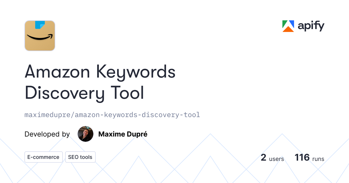 Amazon Keywords Discovery Tool gallery image