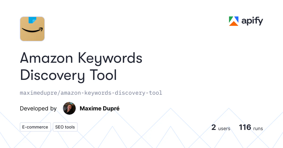 Amazon Keywords Discovery Tool screenshot 1