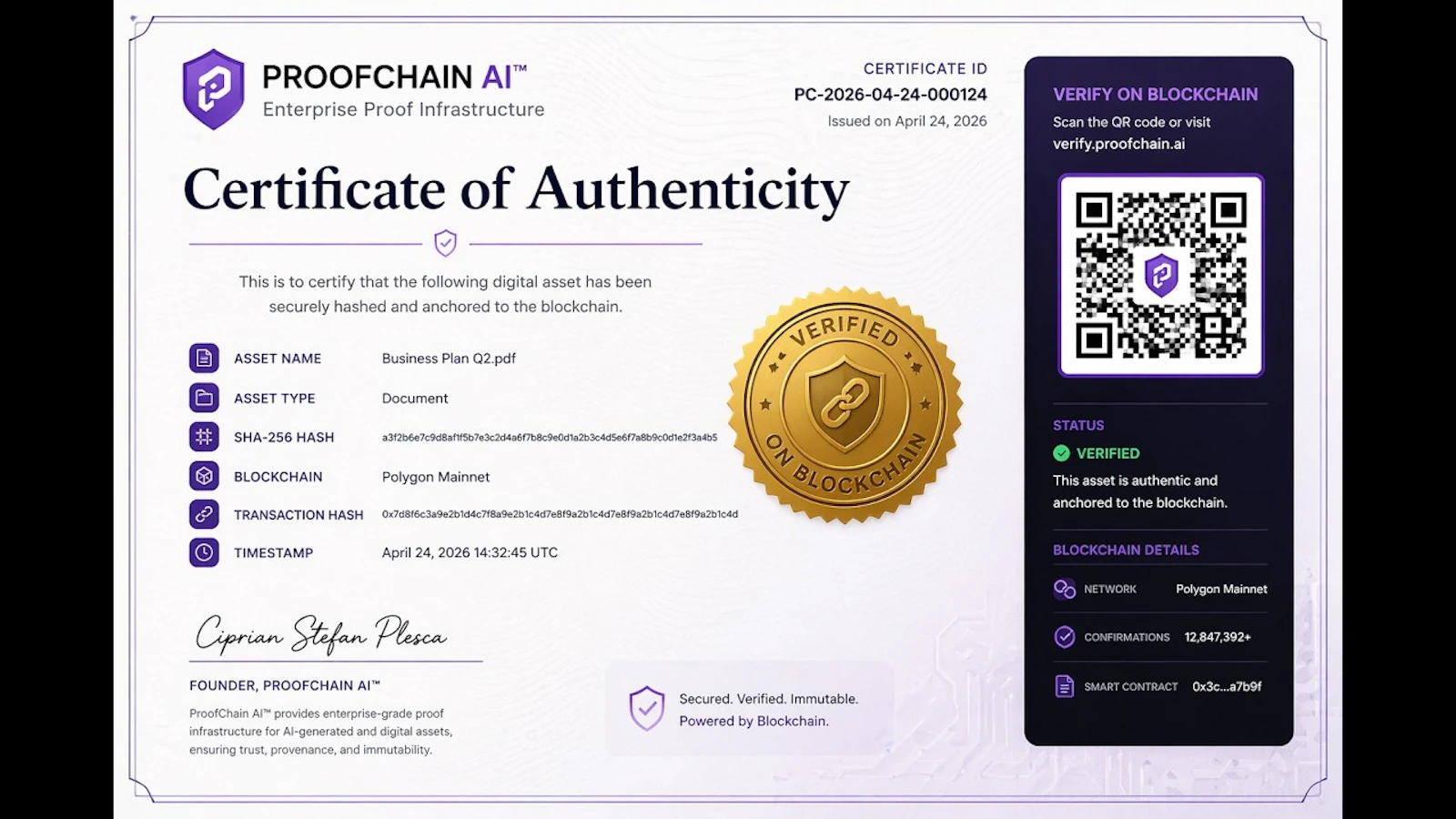 ProofChain AI screenshot 1 (video preview)