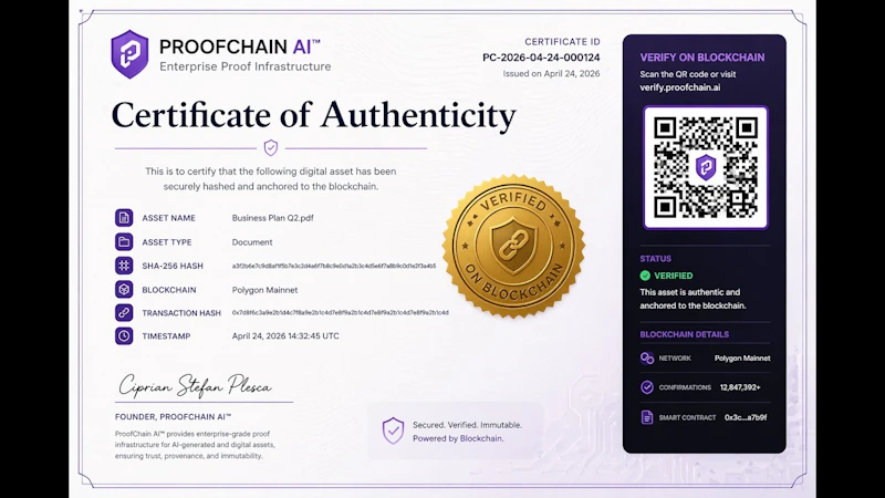 ProofChain AI screenshot 1 (video preview)