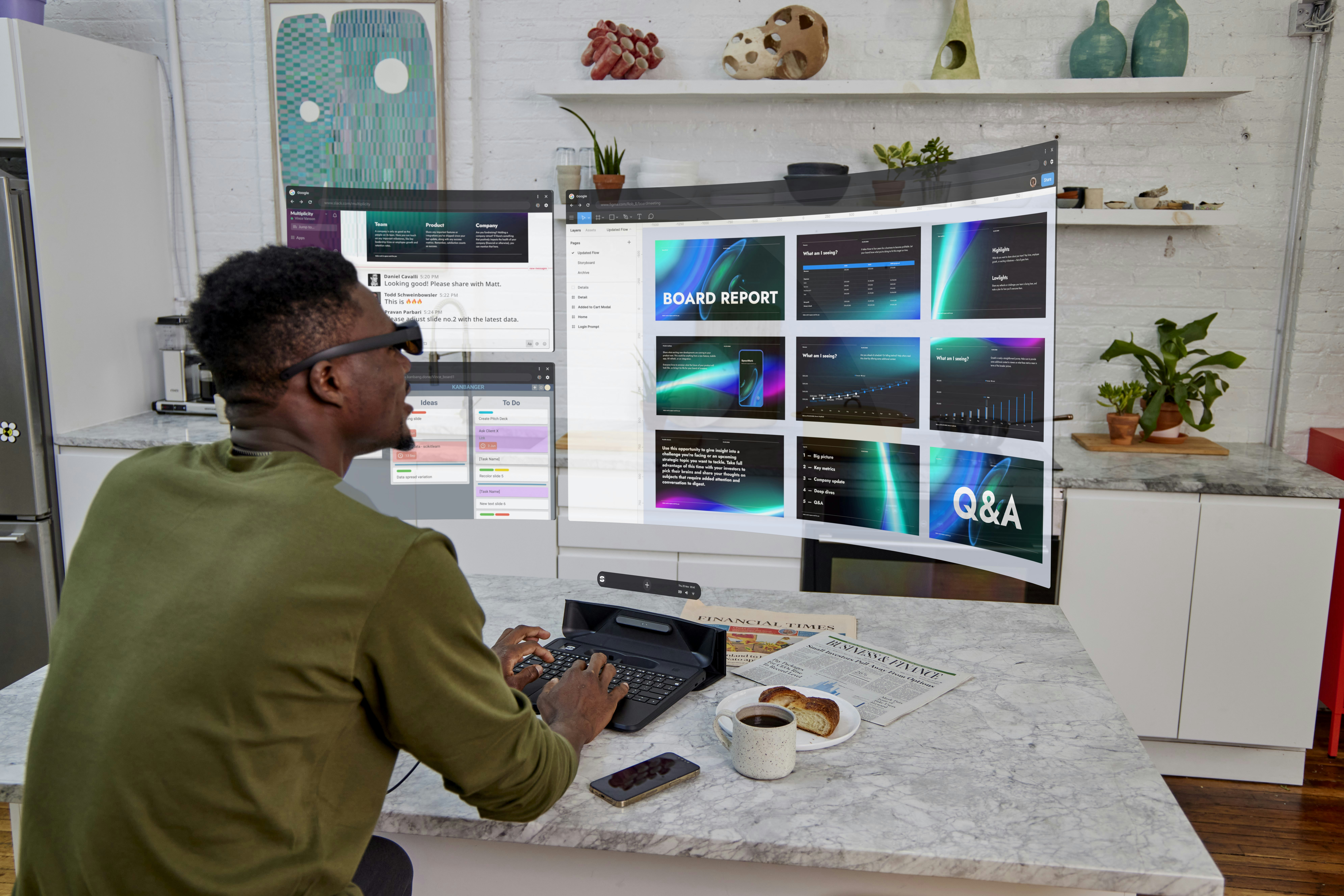 AR -Laptop von Spacetop - Ein persönliches virtuelles Heimbüro, das mit Ihnen einhergeht Medien 6