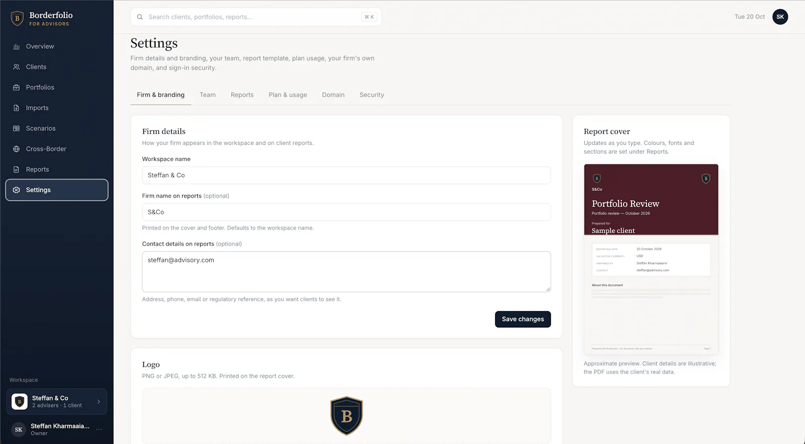 Borderfolio for Advisors screenshot 2