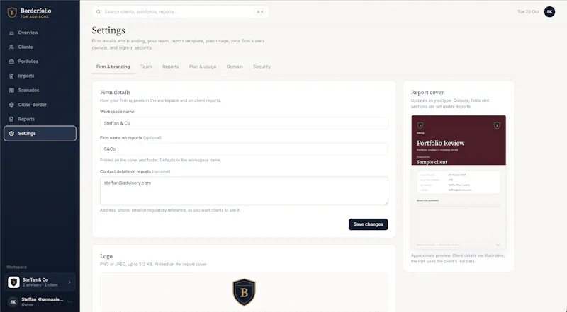 Borderfolio for Advisors screenshot 2