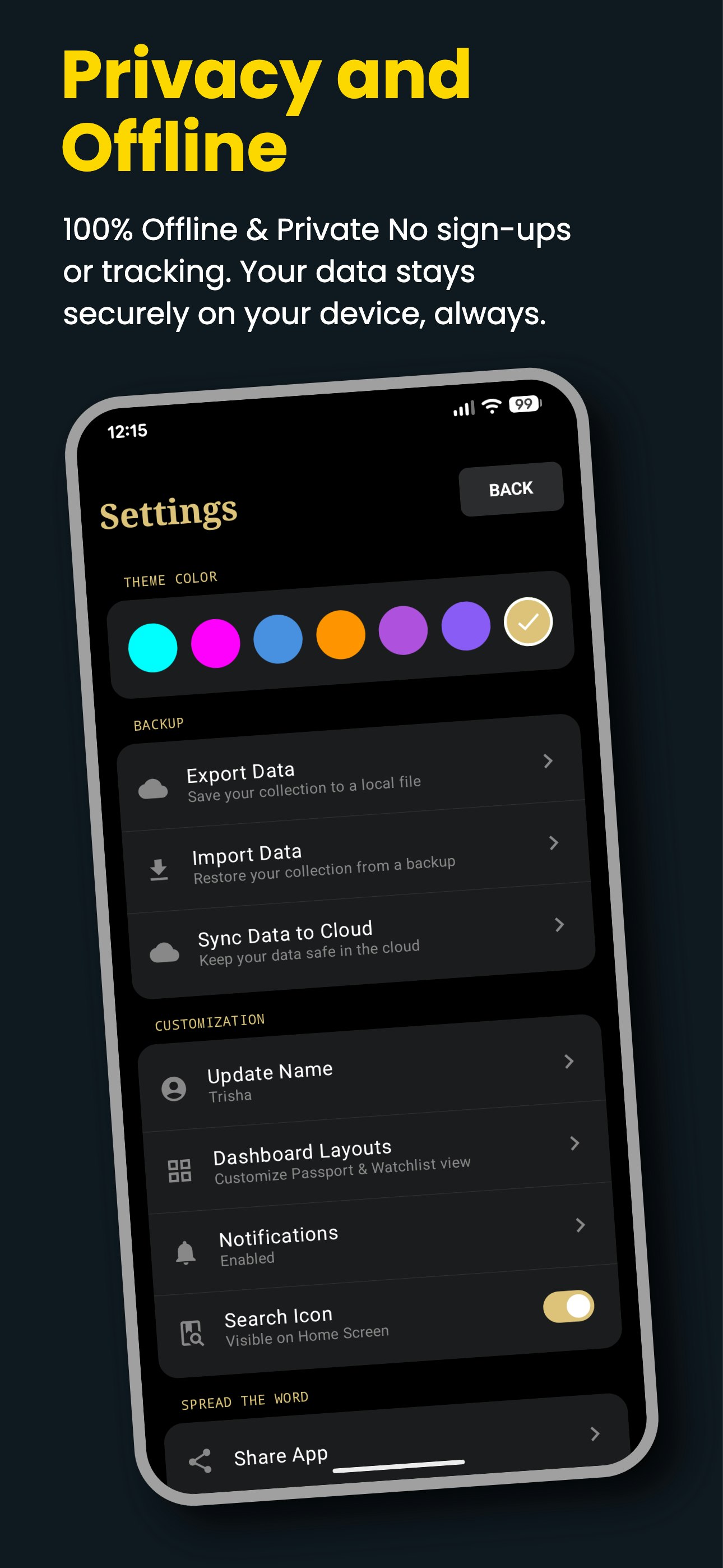Cinema Passport: Movie Journal - Screenshot 2 showing product features and functionality