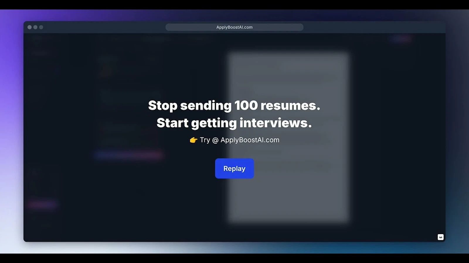 ApplyBoostAI screenshot 1 (video preview)