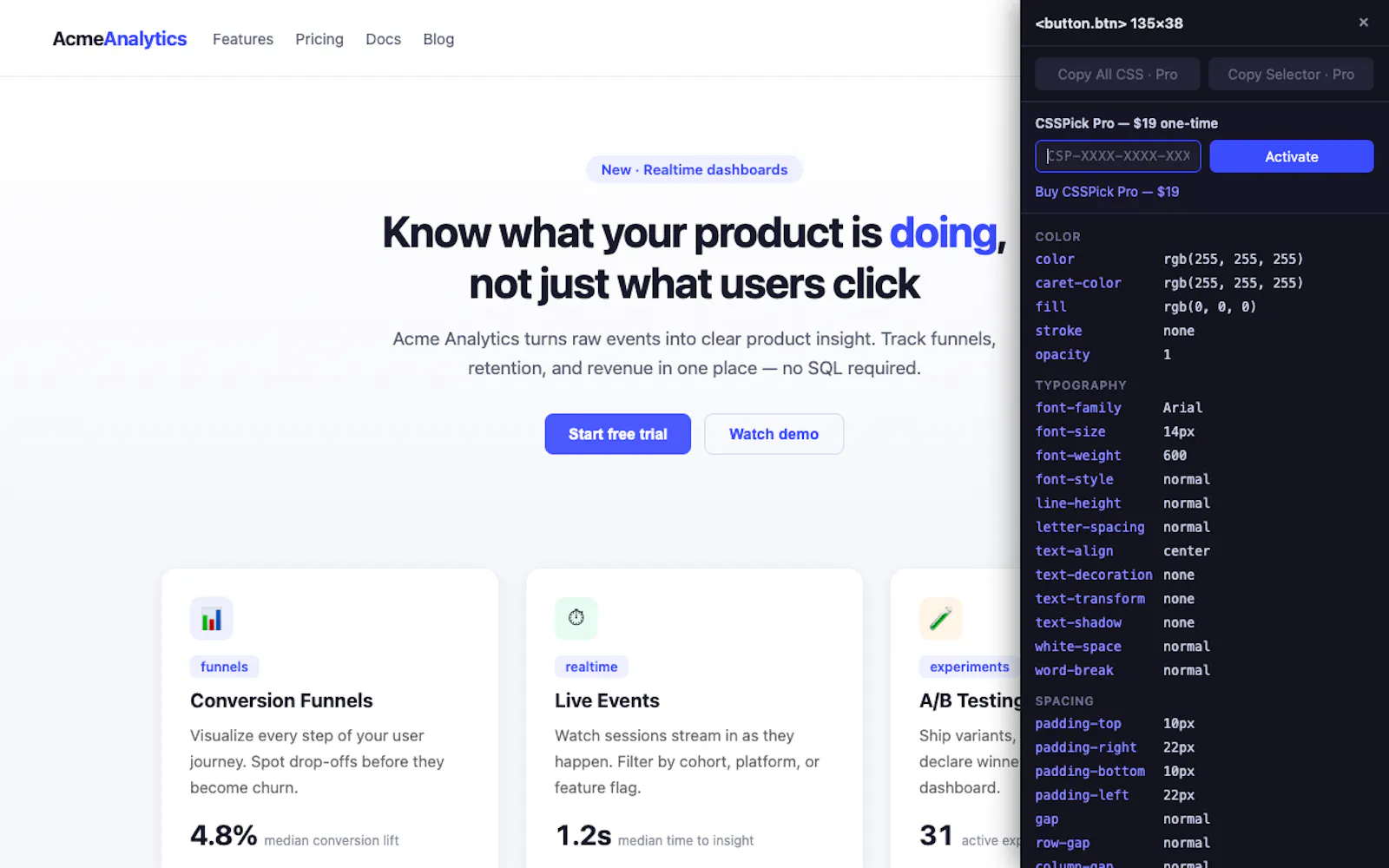 CSSPick screenshot 3