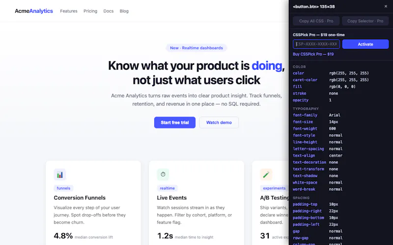 CSSPick screenshot 3