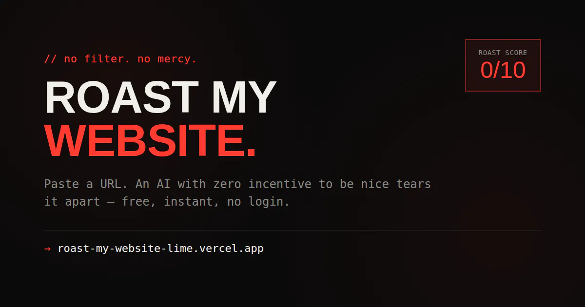 Roast My Website gallery image