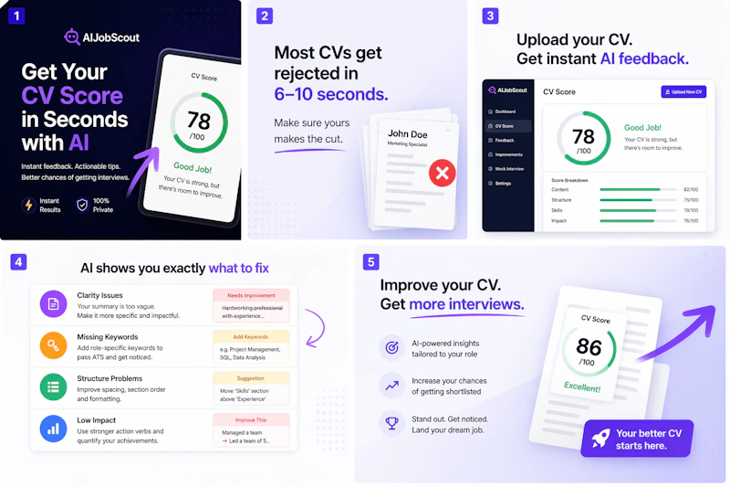 AIJobScout: Free CV Quality Checker screenshot 1