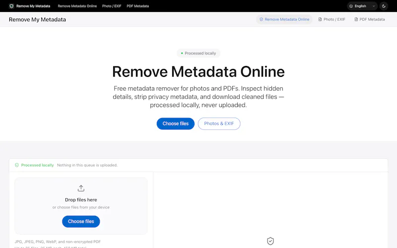 Remove My Metadata screenshot 2