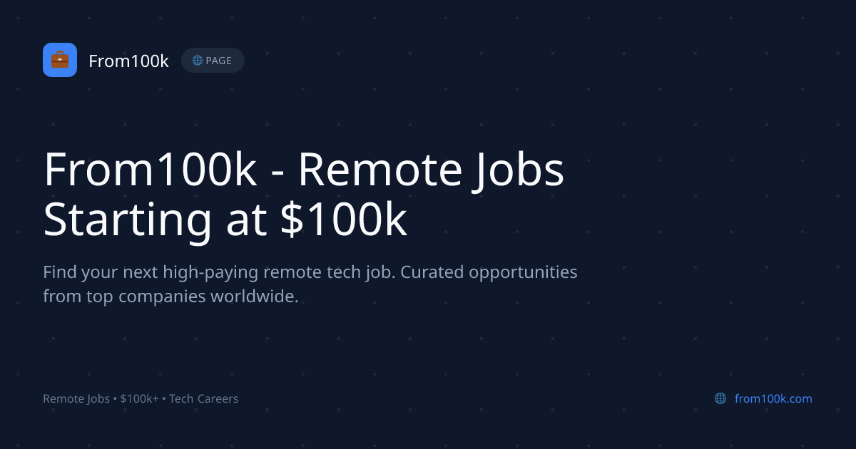 Média Depuis 100k - Emplois informatiques bien rémunérés à partir de 100 000 $ 1